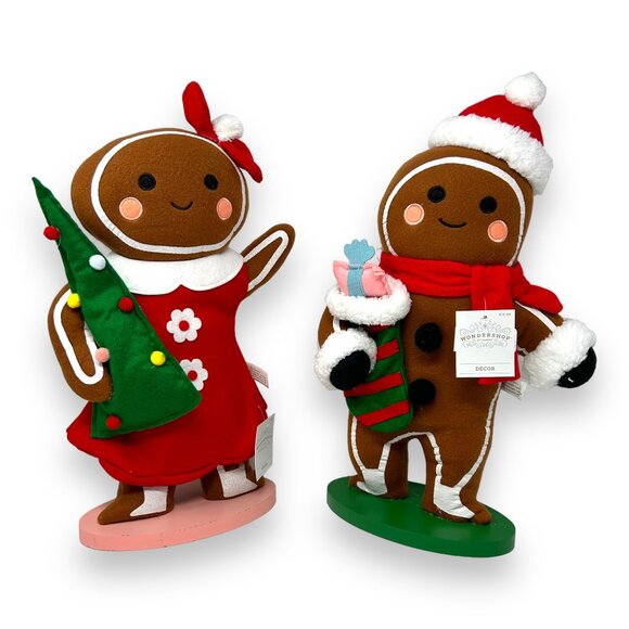 17" Fabric Gingerbread Woman Holding Christmas Tree - Target Wondershop 2023 - Picture 7 of 7